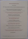 Menu of Spondi, Athens, Greece