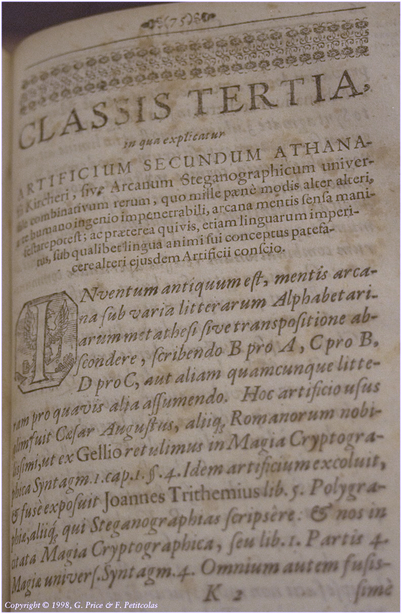 Classis tertia, in qua explicatur artificium secundum athanasi...
