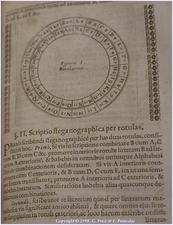 II. Scriptio steganographica per rotulas.